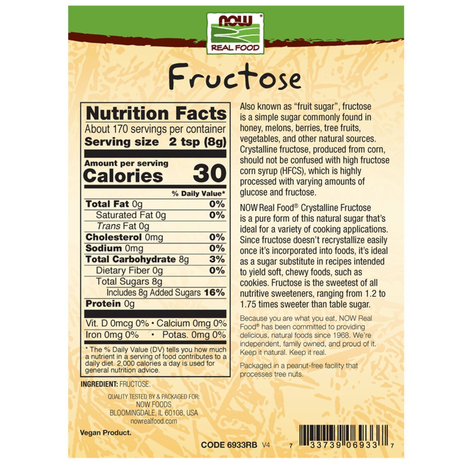 NOW FOODS Fructose – 3 lbs.