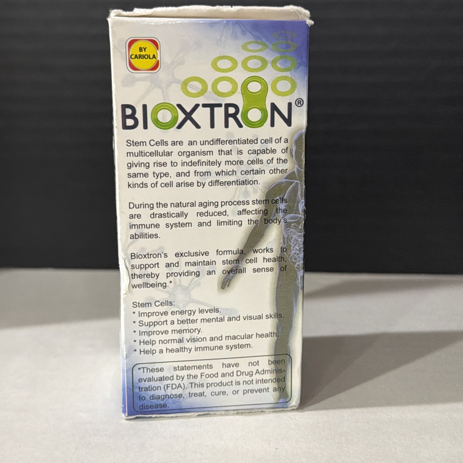 BIOXTRON Natural Stem Cell Production Supplement 60 Capsule Exp 03/28 NEW