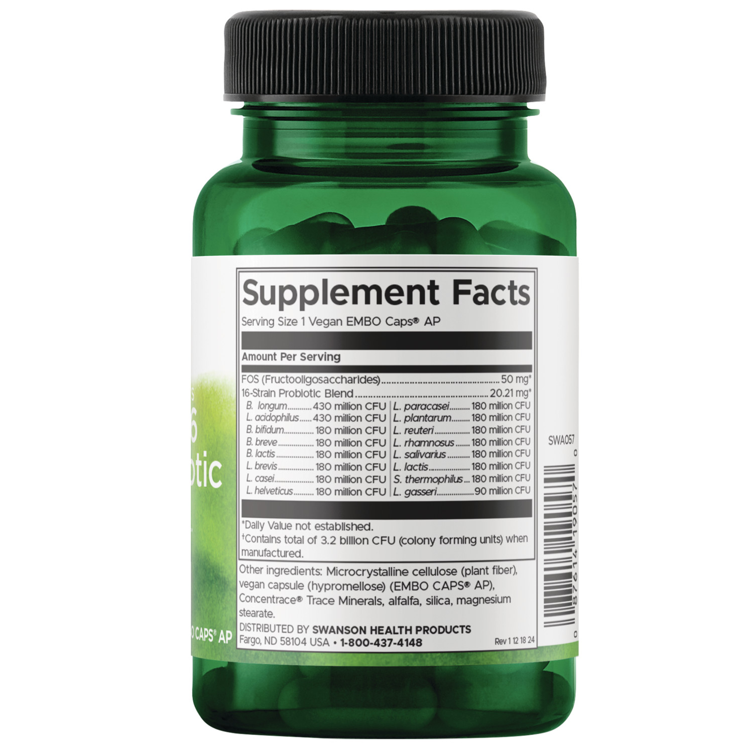 Swanson Dr. Stephen Langer’s Ultimate 16 Strain Probiotic with Fos