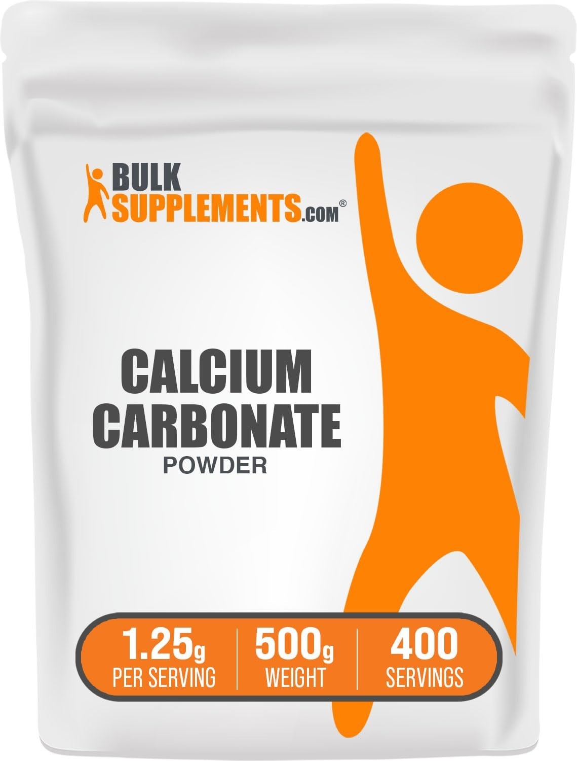 Calcium Carbonate Powder – Food Grade, High Absorption, Gluten Free, 500g (1.1 l