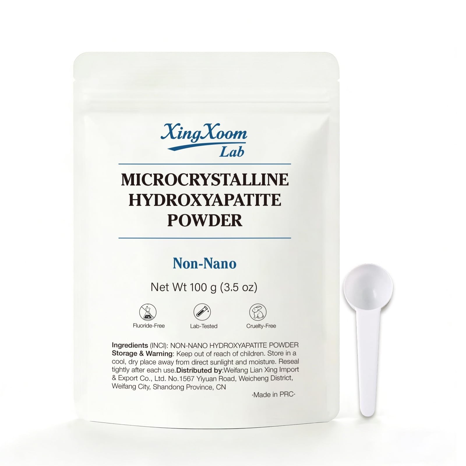Natural Microcrystalline Hydroxyapatite Powder – Fluoride-Free Tooth Powder 100g