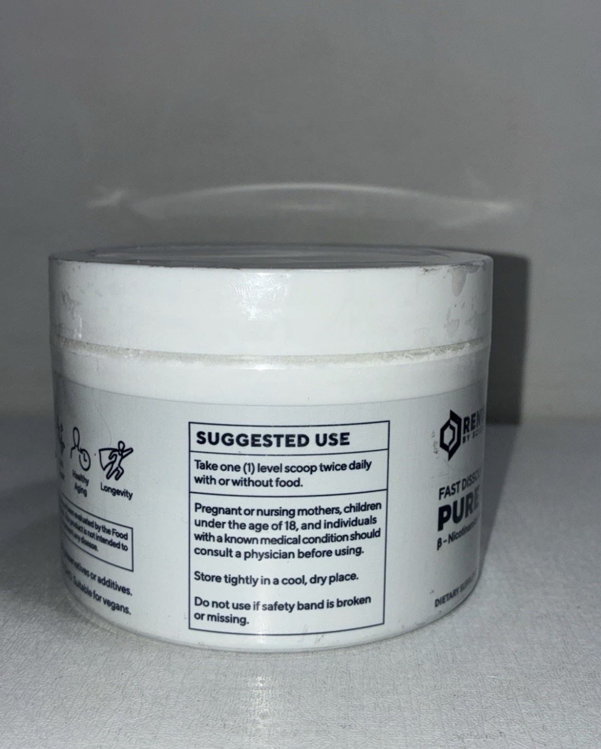 Renue By Science Pure NMN Fast Dissolve Powder Dietary Supplement 100 Grams