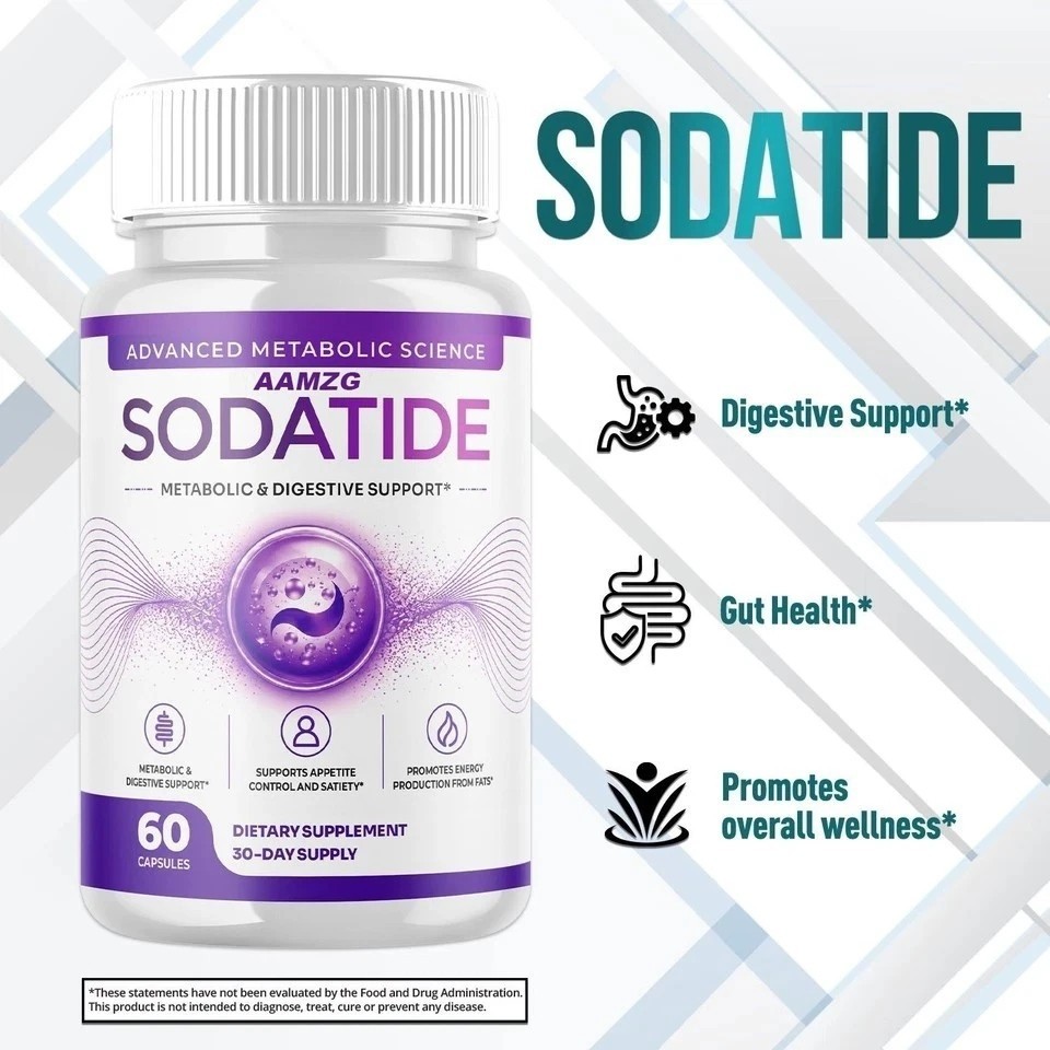Sodatide Supplement, Soda Tide for Metabolism & Overall Health 60ct, 1 Pack USA
