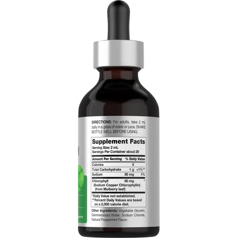 Horbäach Liquid Chlorophyll Drops | Vegan, Non-GMO, And Gluten Free Formula