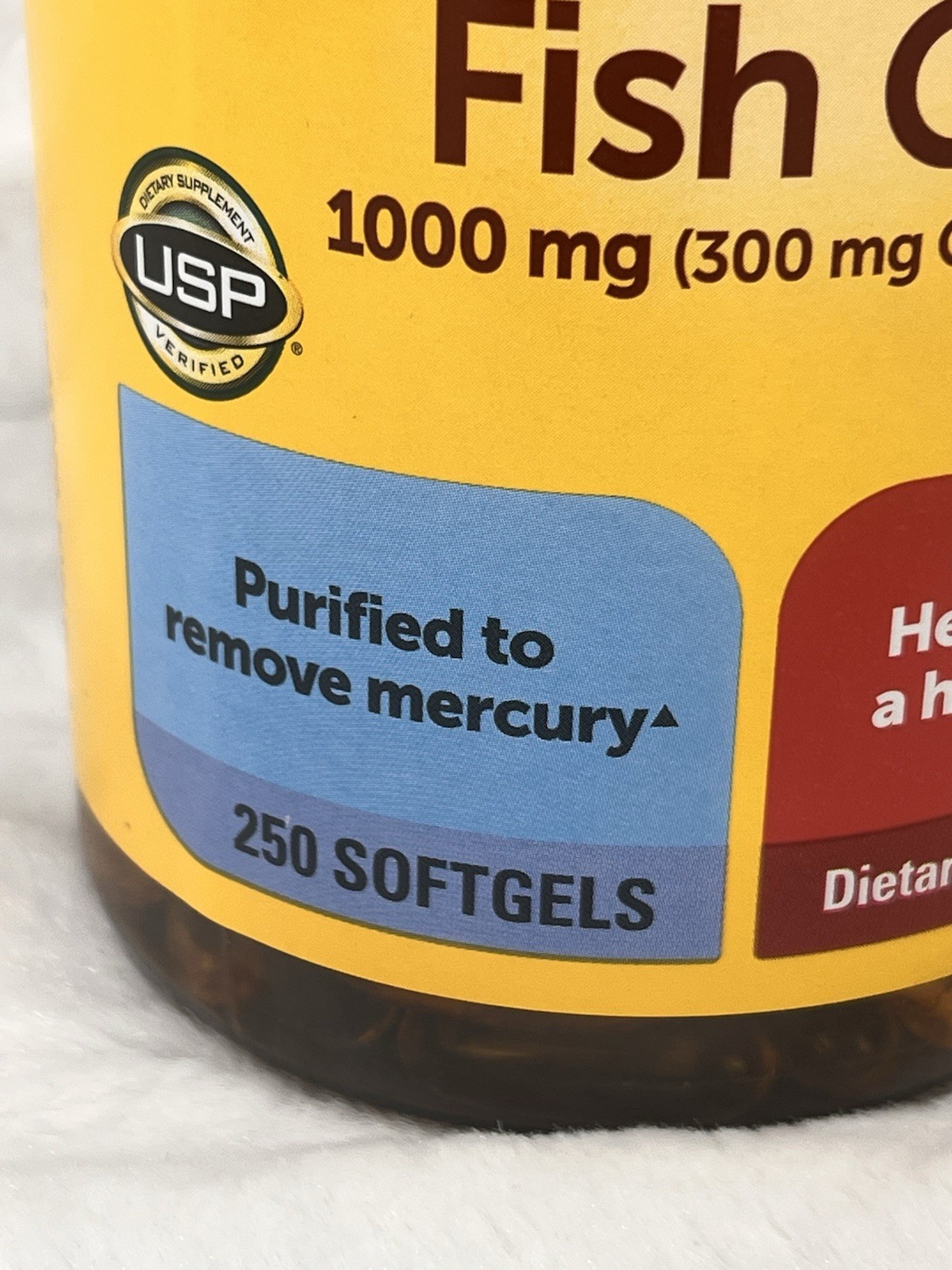 Nature Made Fish Oil 1000Mg 250 Softgels Heart Health Omega 3 Supplement 02/2028