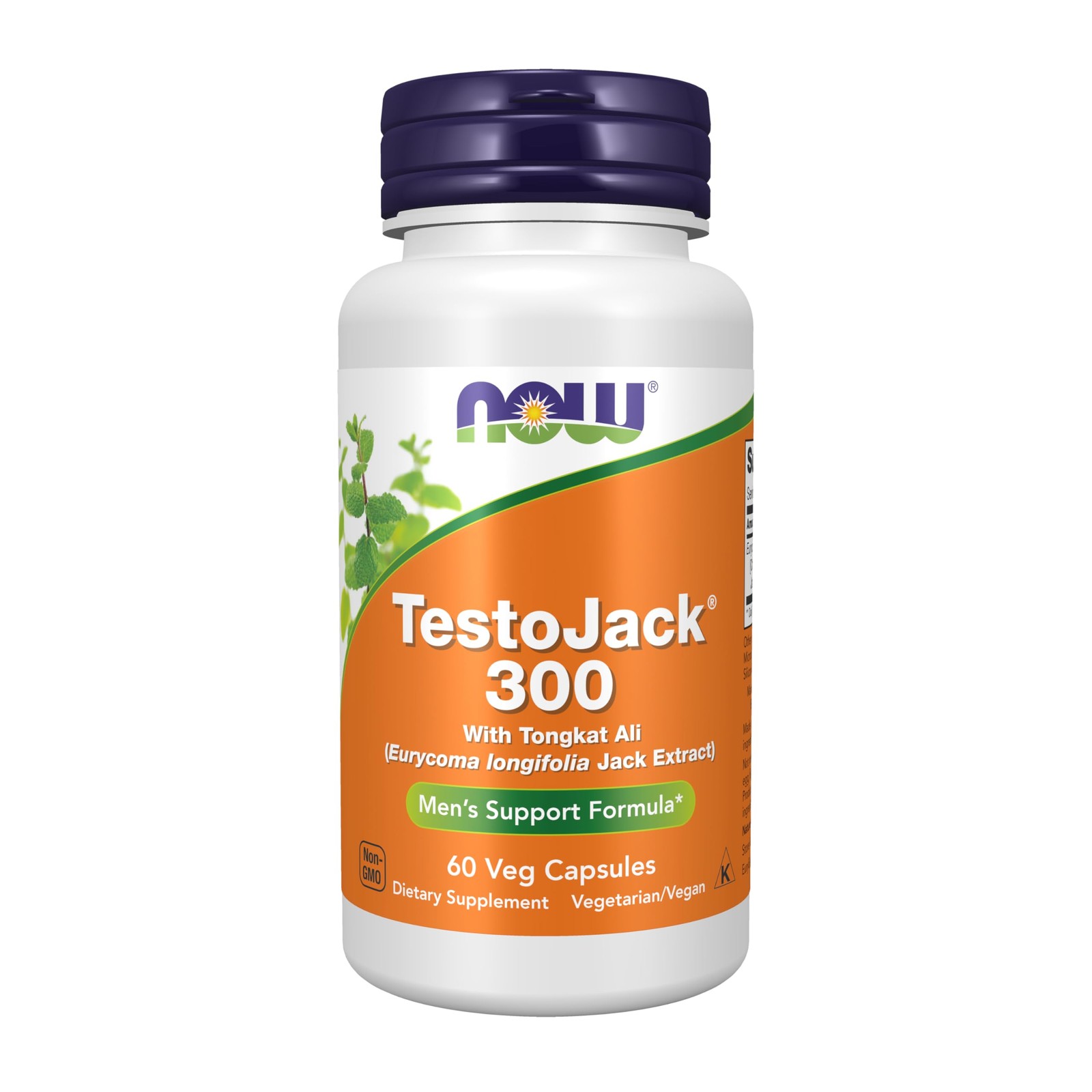 NOW Foods Supplements, TestoJack 300™ 60 Count (Pack of 1), Brown W/Speckles