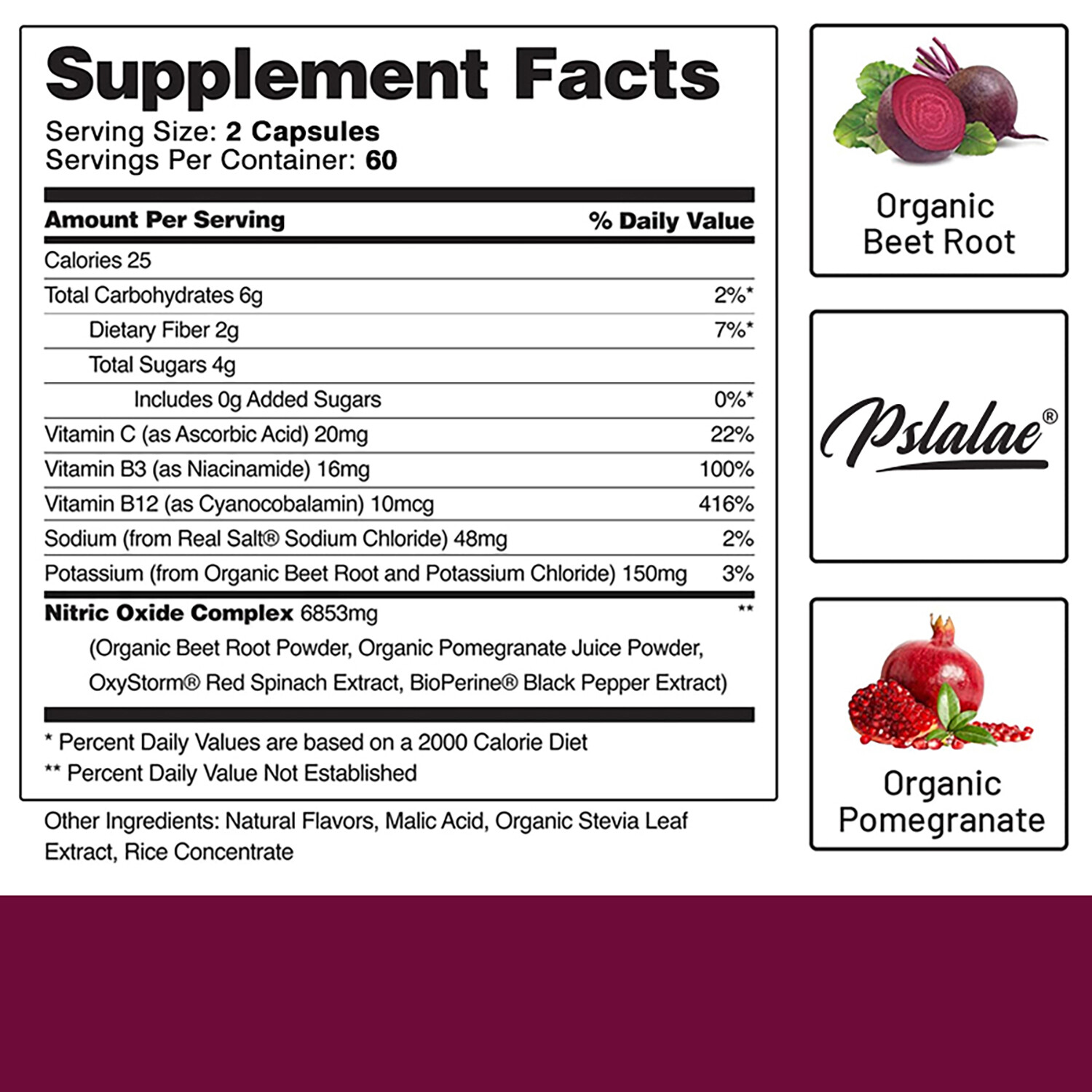 Nitric Oxide Supplement – with Organic Beet Root-Support Healthy Blood Pressure