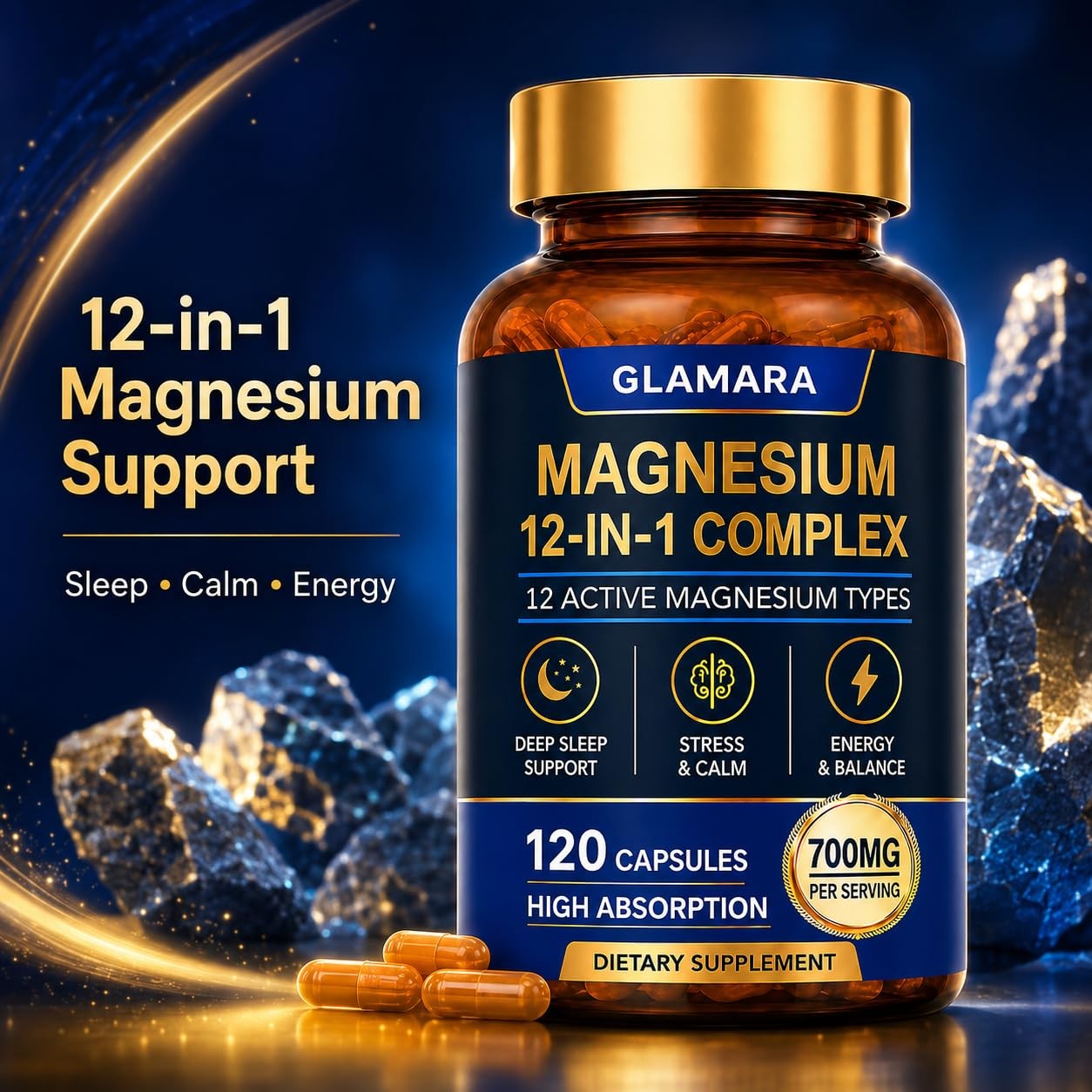 GLAMARA Magnesium Complex Vegan 120 Caps