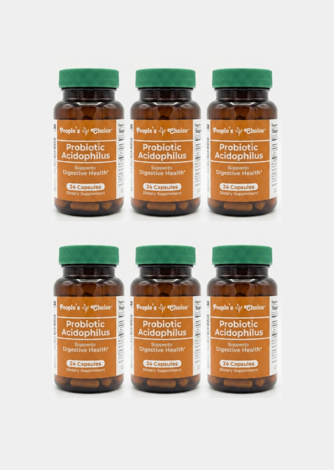 People’s Choice Probiotic Acidophilus 24 Capsules 6 Pack Digestive Health