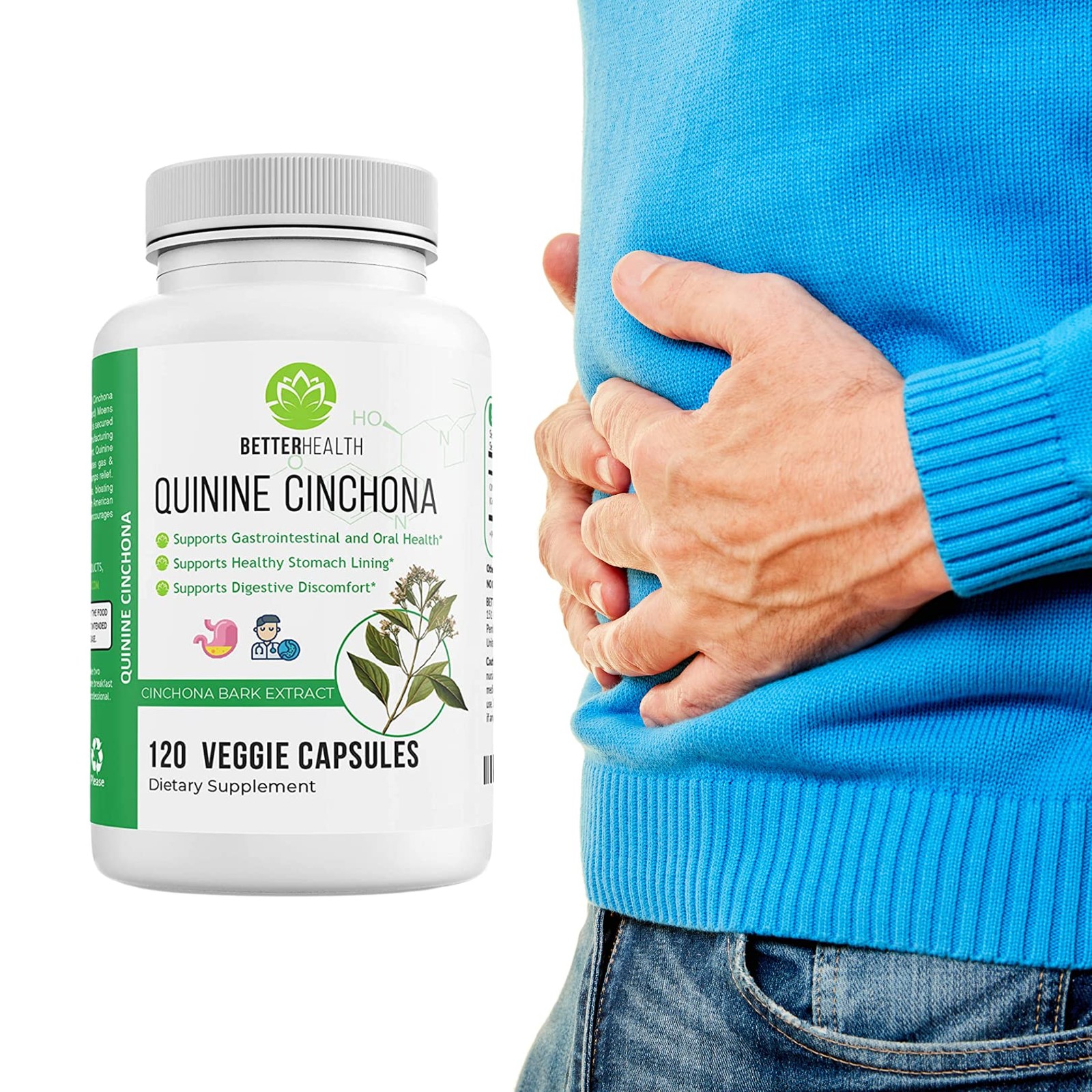 Better Health Quinine Cinchona Bark Extract Herbal Supplement For