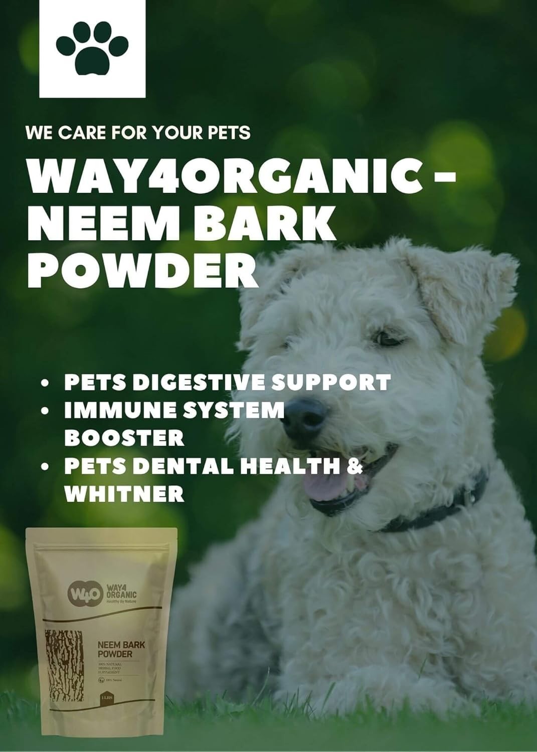Neem Bark Powder 16 Oz (1 lb) – Dental and Digestion Support – Tooth Powder