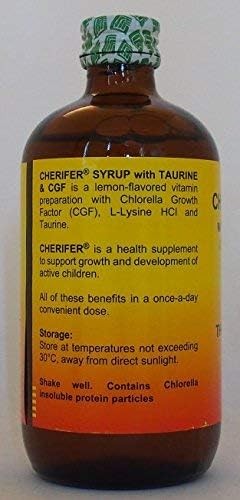 Cherifer Syrup with Chlorella Growth Factor, Taurin & 8.11 Fl Oz (Pack of 1)