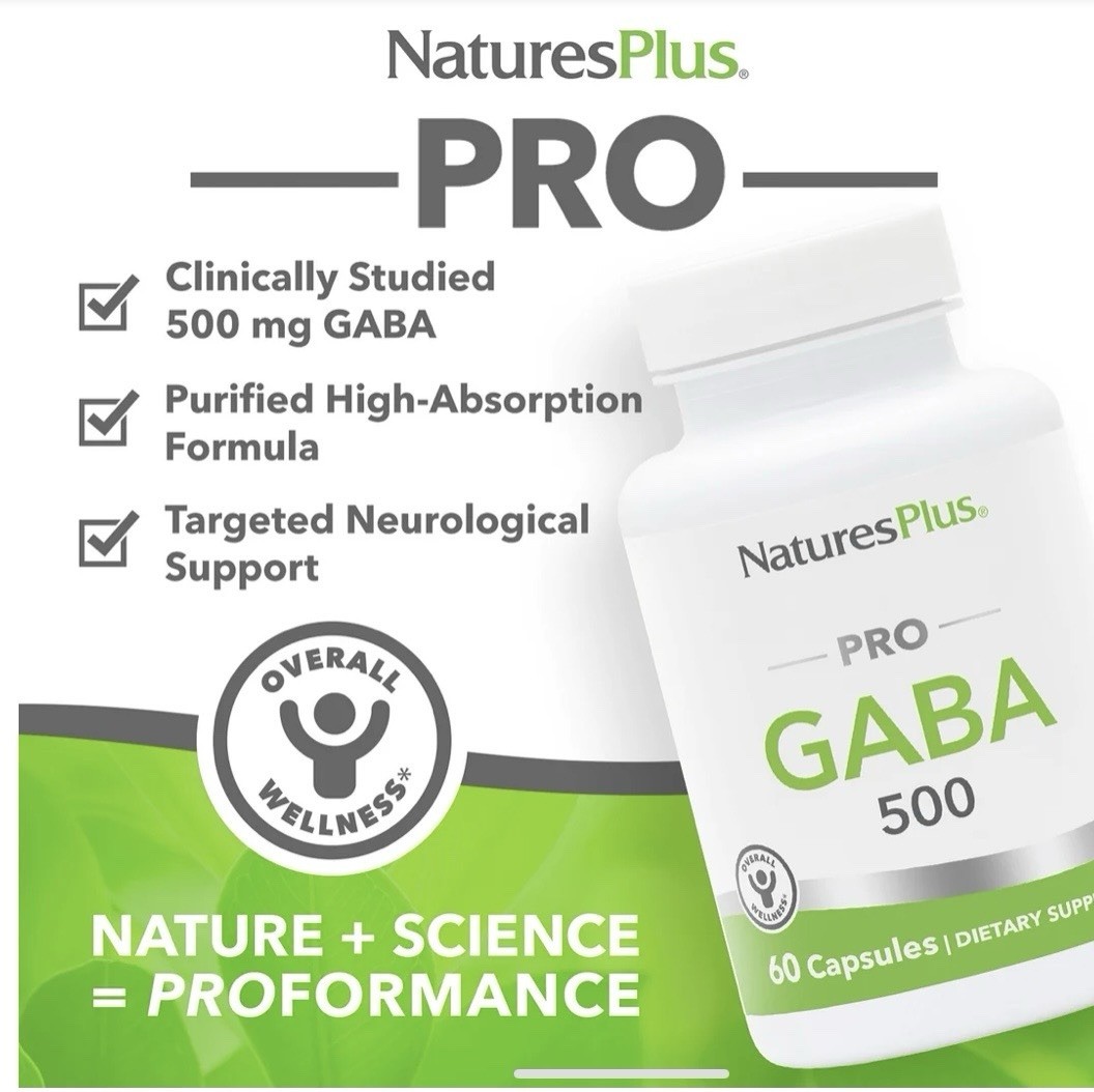 Nature’s Plus GABA 500 mg – 60 Capsules For Calm/ Relax 😎 NEW SEALED