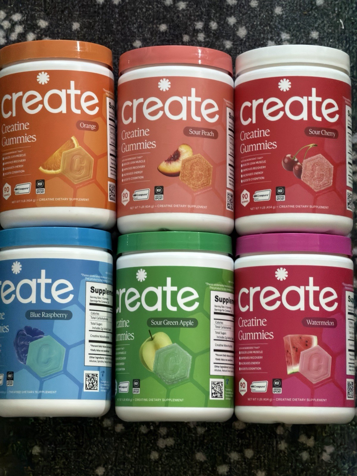 Create Creatine Gummies 6 Pack Bundle 90ct Each