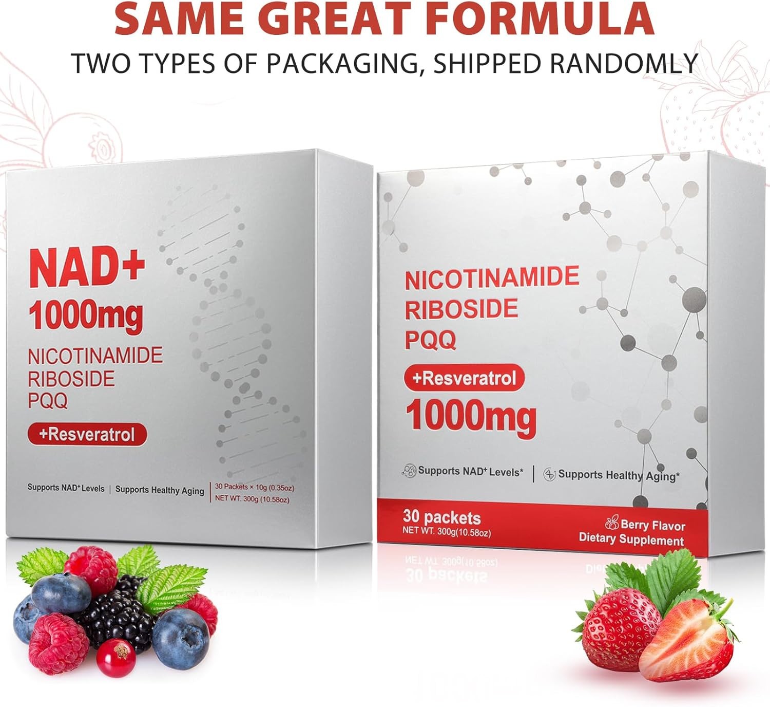 3 Boxes NAD 1000mg Liquid Nicotinamide Riboside Resveratrol Supp 30 Pack each