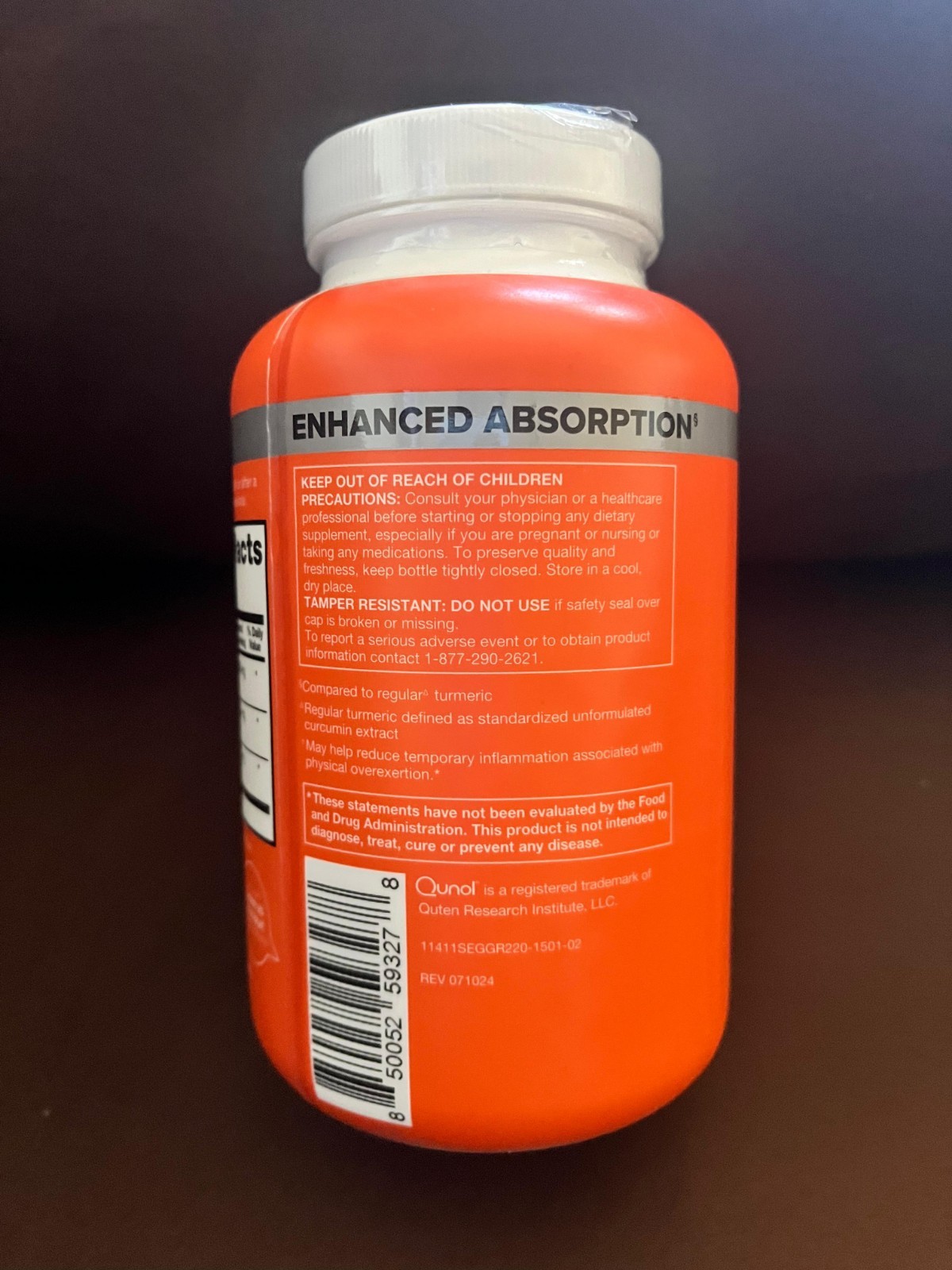 Qunol Turmeric 95% Curcuminoids 1500mg – 220 Capsules,EXP:05/28