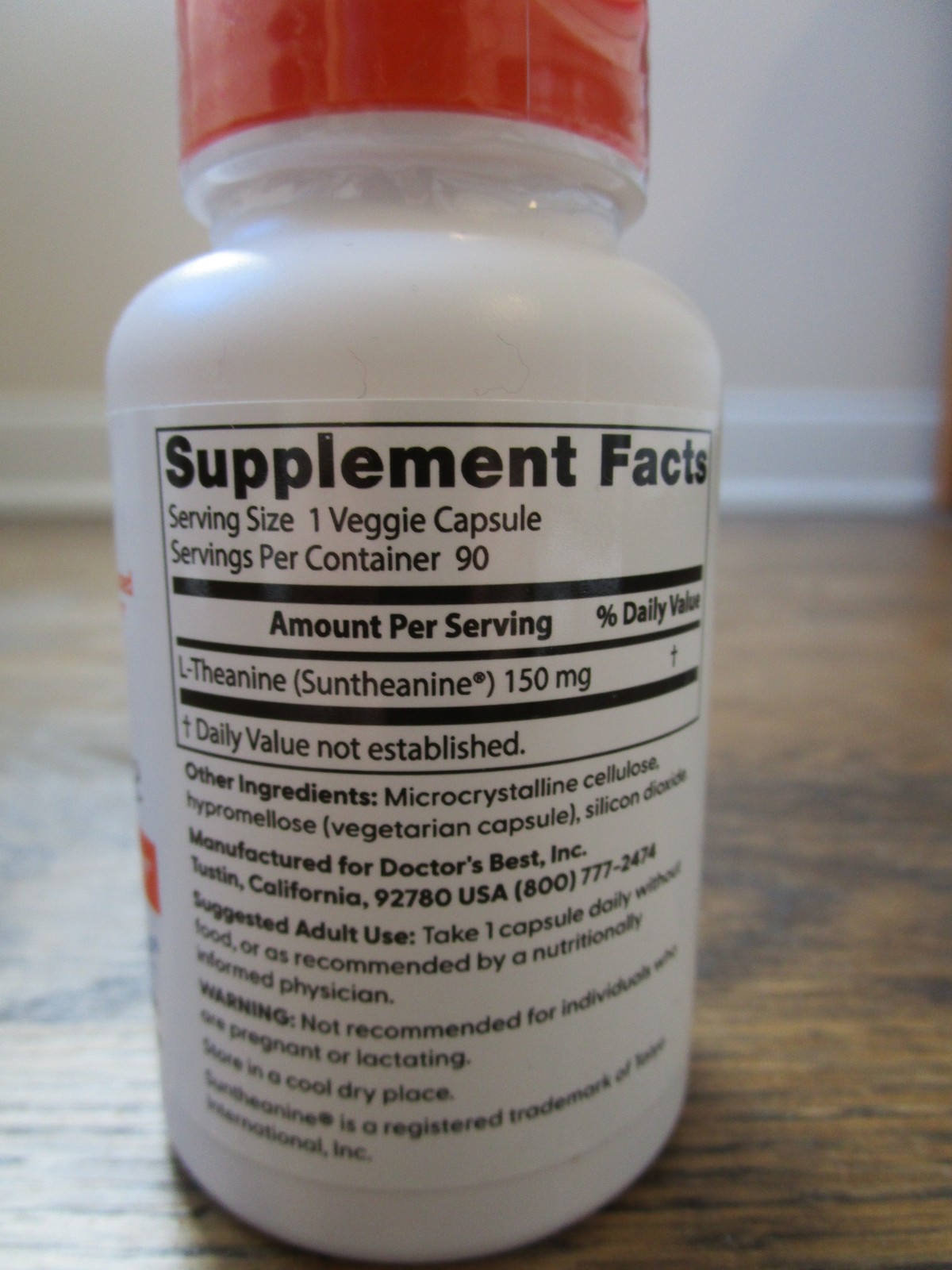 Doctor’s Best L-Theanine with Suntheanine, Stress Sleep 150mg 90 Veggie Caps