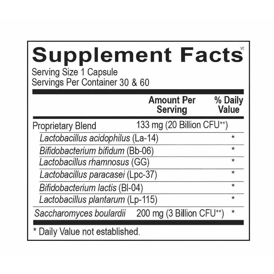 pack of 4 ORTHO BIOTIC 60 CAPSULES Digestive & Gut Health Support