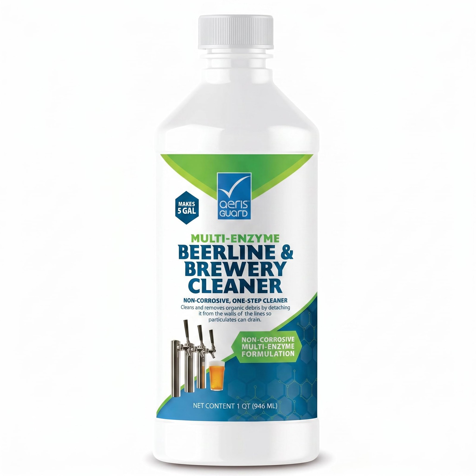 Aerisguard Multi-Enzyme Beer Line Cleaner Non-Corrosive Enzymatic Kegerator