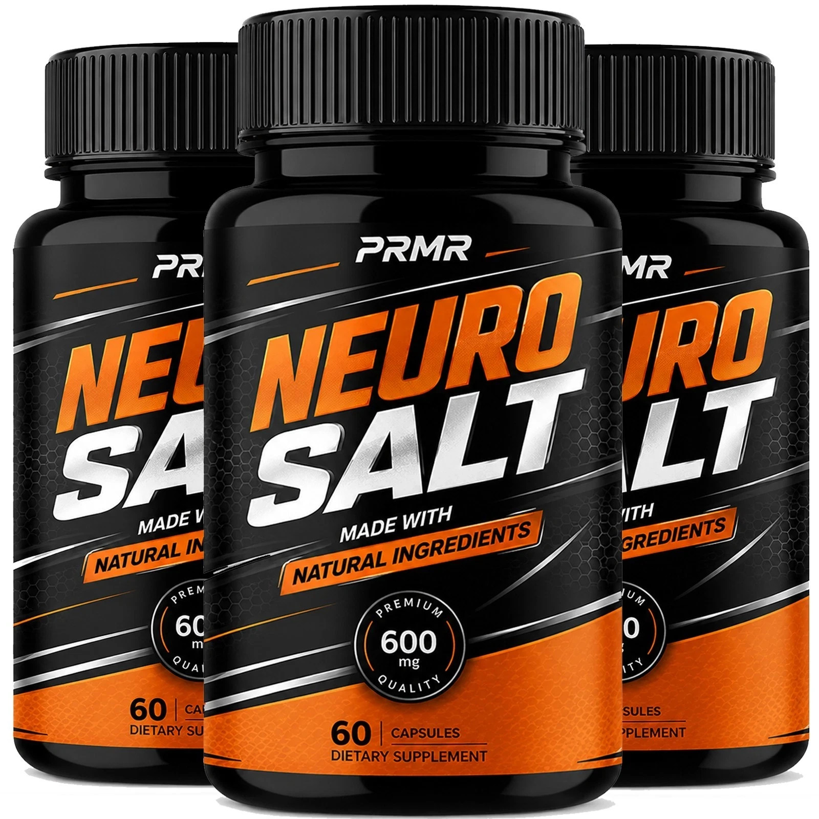(3 Pack) Neuro Salt Nootropic All Natural Brain Supplement NeuroSalt 60 Capsules