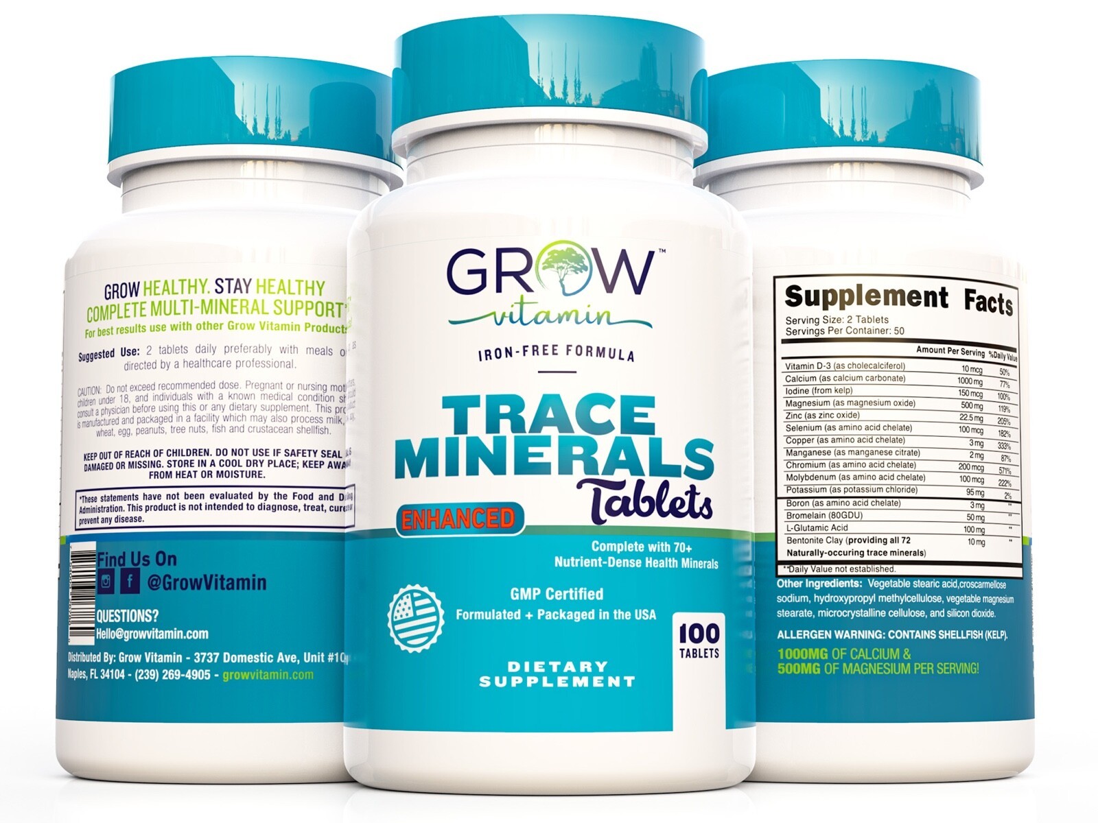 Trace Minerals Concentrace Trace Mineral Complex Tablets – 100 Tablets