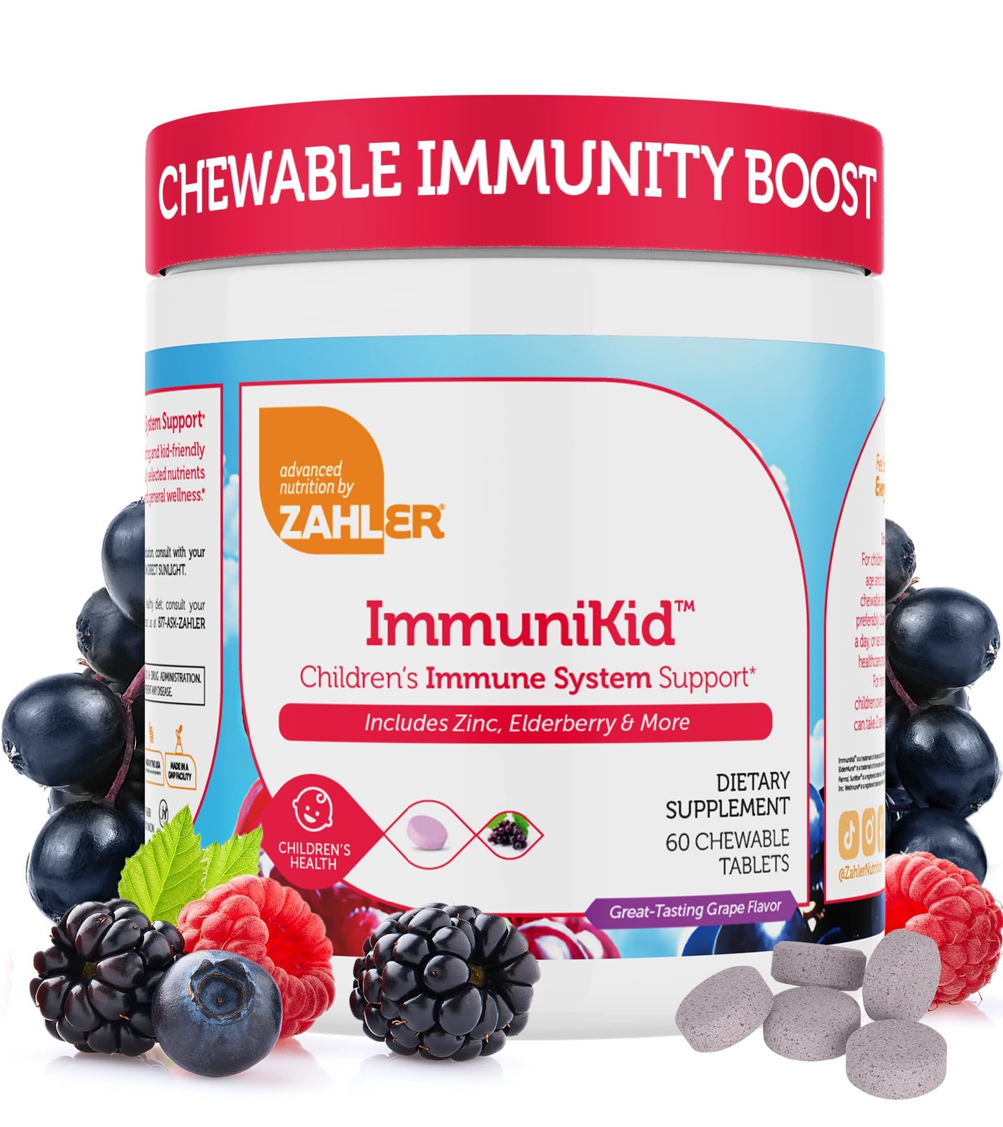 Zahler Kids Immune Support Supplement Elderberry Zinc And Vitamin C D3 A –