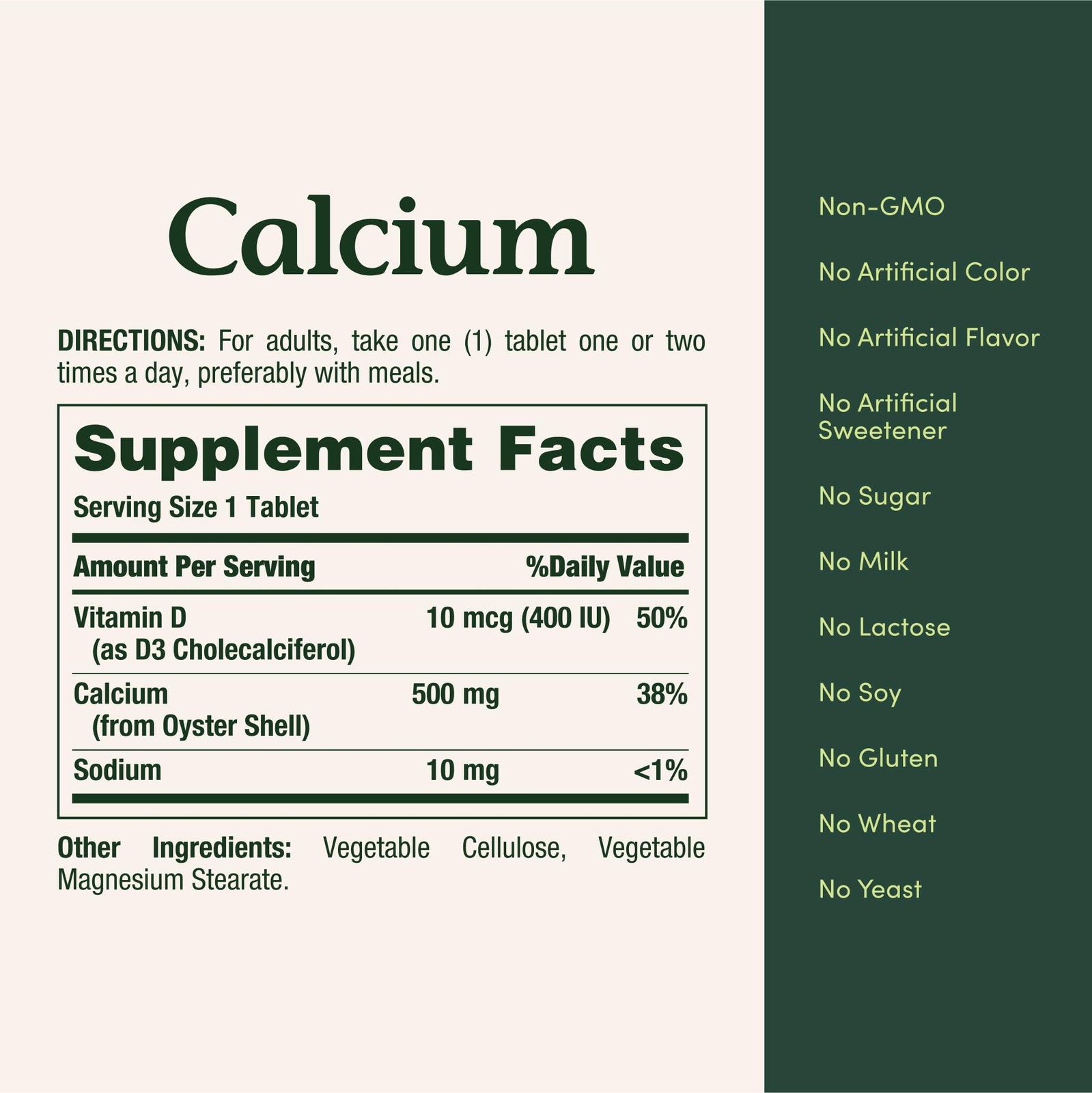 Nature’s Bounty Calcium Plus 400 IU Vitamin D3, 300 Count (Pack of 1), N/a