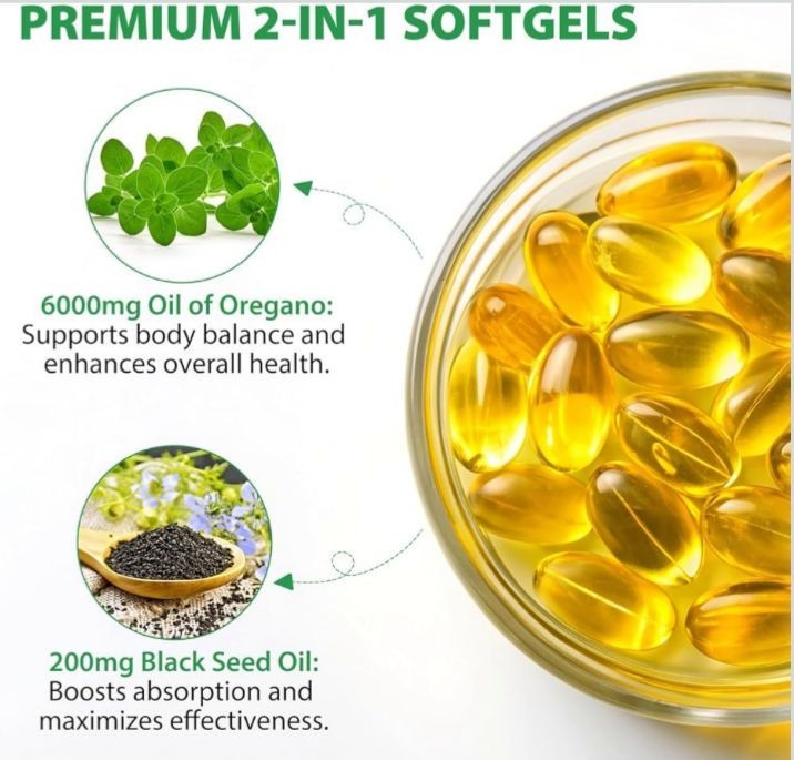 Resilia Oil Of Oregano With Black Seed Oil 6,000MG