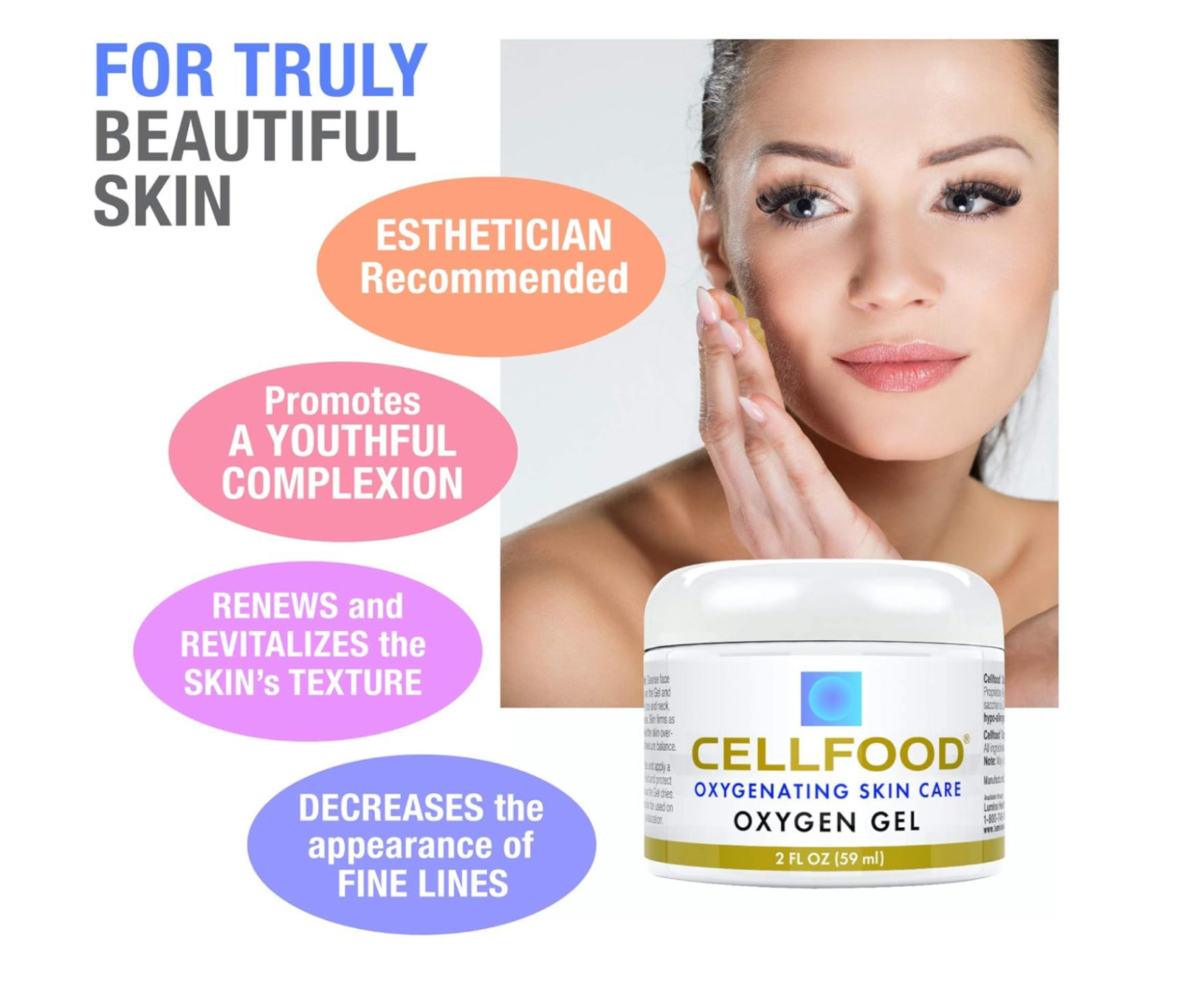 CELL FOOD Oxygen Gel, 2 fl oz – Nutrient Rich Provides Moisture & Protection NEW