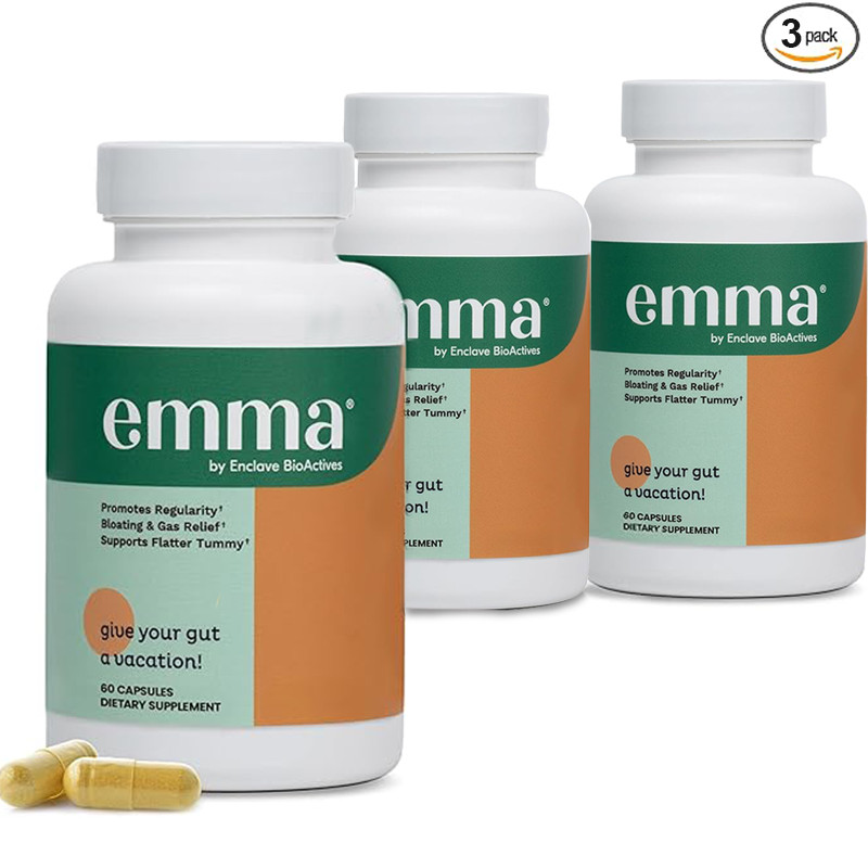Emma Gut Health Doctors Endorsed Supplement 60 Capsules -Relief from Gas
