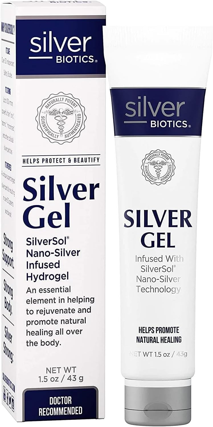 Silver Biotics Patented Multivalent SilverSol 20 PPM Soothing Skin Gel | Vers…