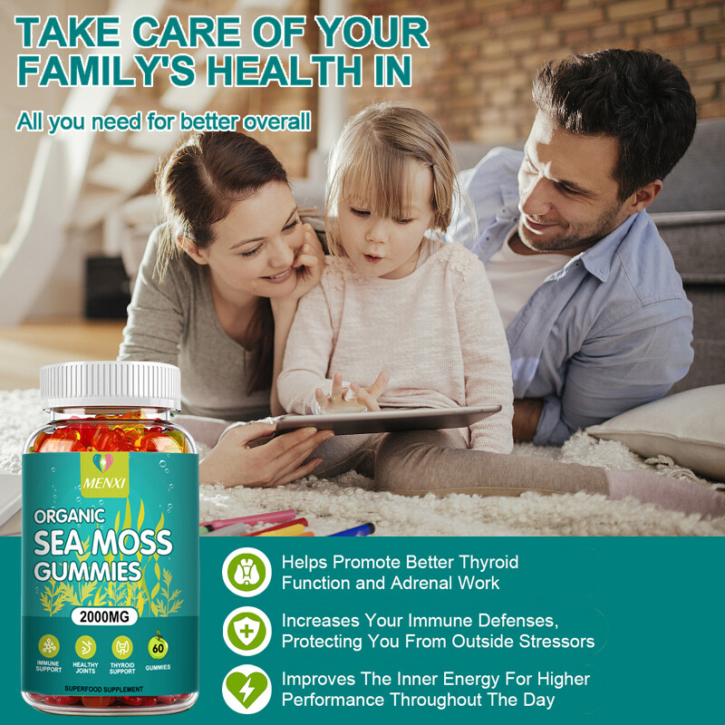 Natural & Organic Sea Moss 3×60 Gummies Supplement, Rich in Minerals & Vitamins