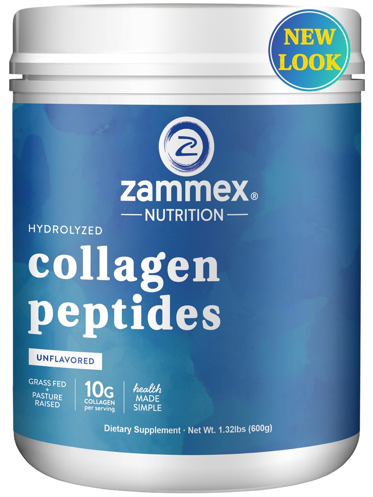 Collagen Peptides Powder Hydrolyzed Collagen ProteinTypes 1& 3 Unflavored-1.32LB