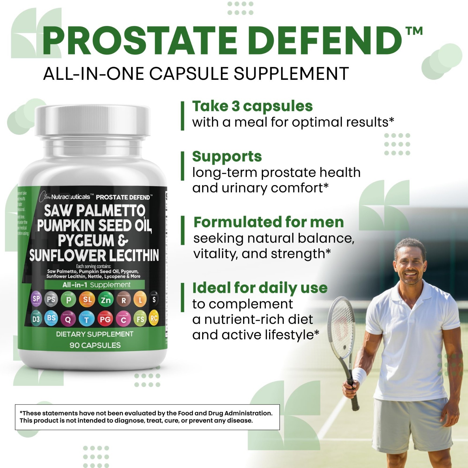 Prostate Health Supplements for Men – Saw Palmetto, Pumpkin Seed Oil, Lycopene –