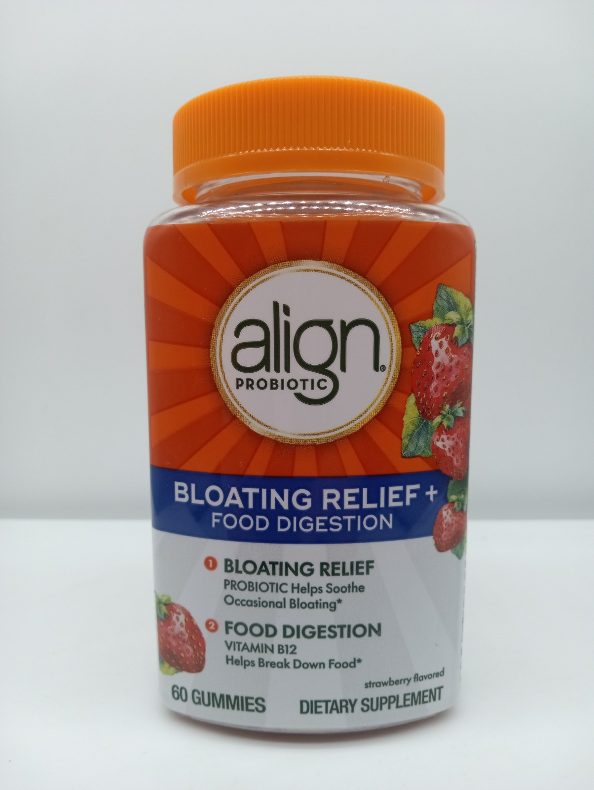 Align Probiotic Bloating Relief + Food Digestion 60 Gummies EXP 09/2027