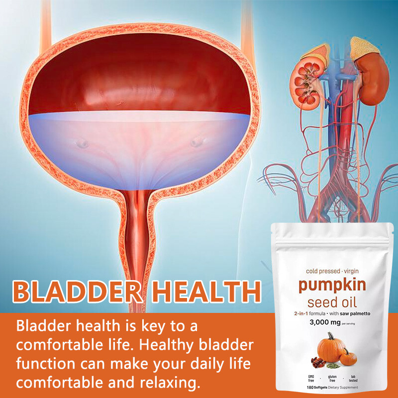 Seed Pumpkin Oil Saw Palmetto 3000 mg Per Serving -Bladder & Prostate Health