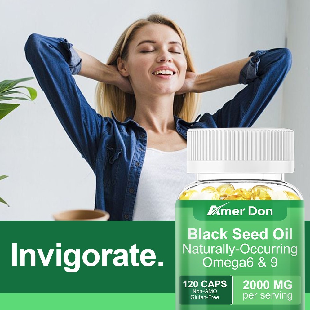 Black Seed Oil 2000mg | 120 Capsules | Nigella Sativa | Cold Pressed | Non-GMO