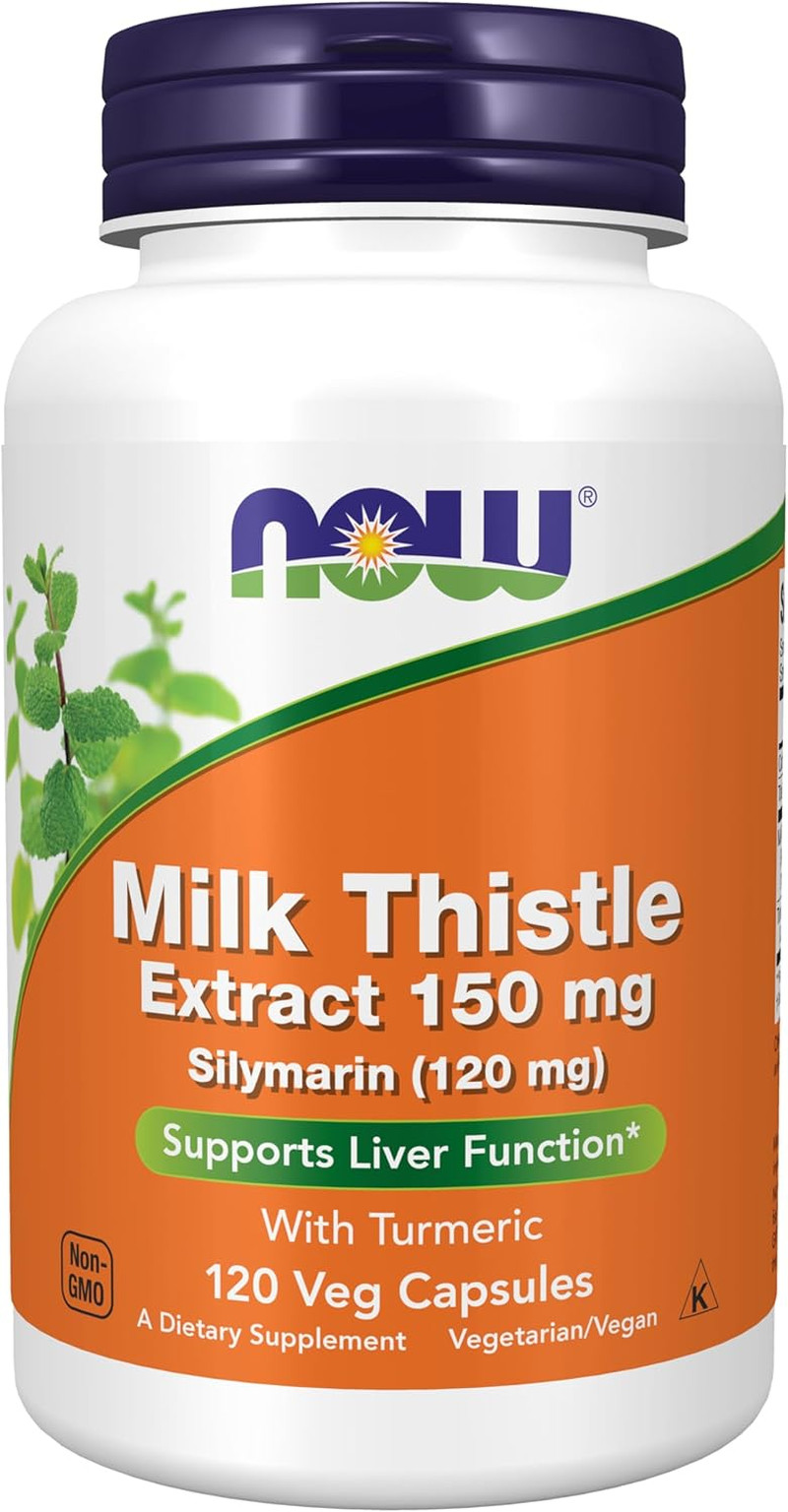 Supplements, Silymarin Milk Thistle Extract 150 Mg with Turmeric, Supports Liver