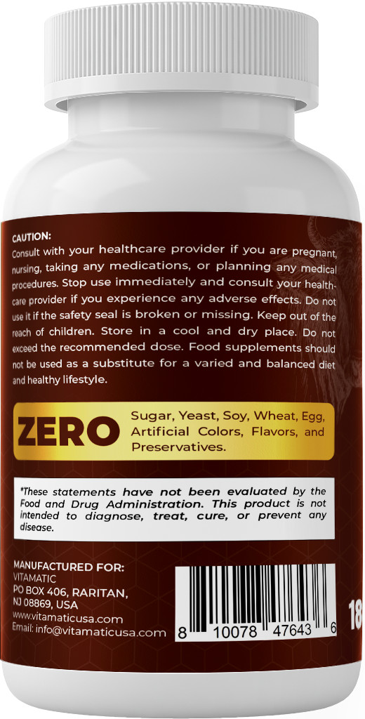 Vitamatic Grass Fed Beef Brain with Liver – 180 Capsules