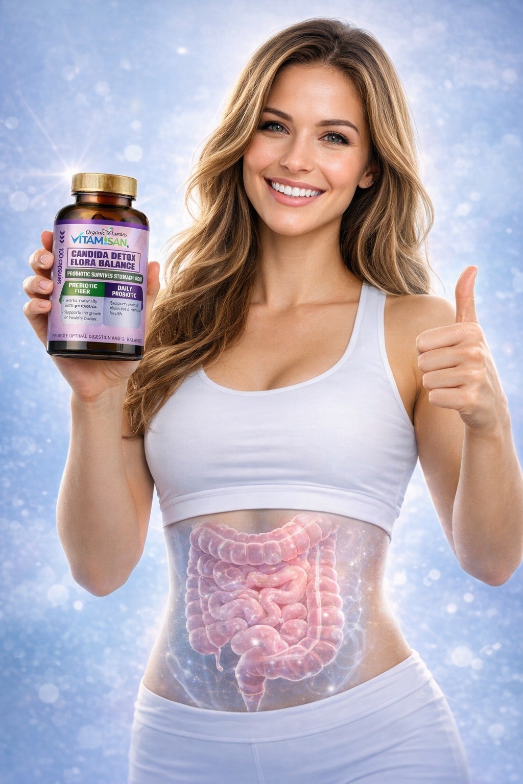 Candida Detox 3 Pack Probiotic Prebiotic Gut Health Digestive 300 Caps