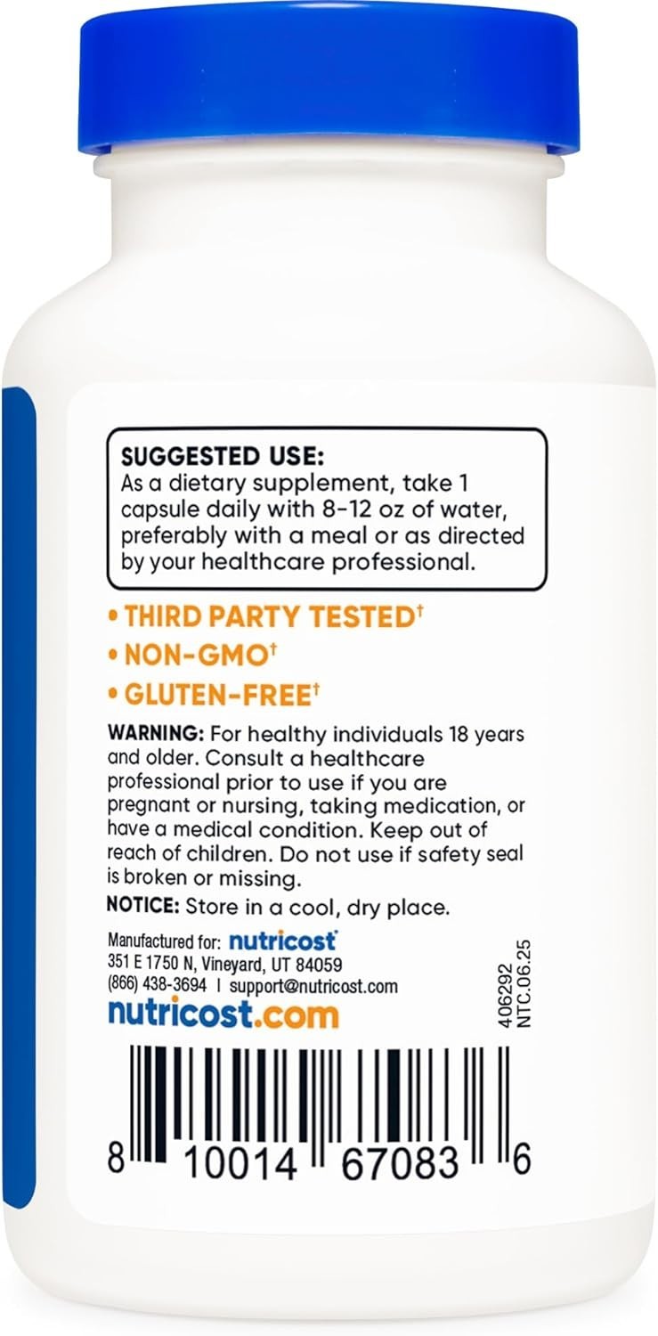 Gluten Free Ox Bile Capsules – 500mg Strength, 120 Servings for Daily Use