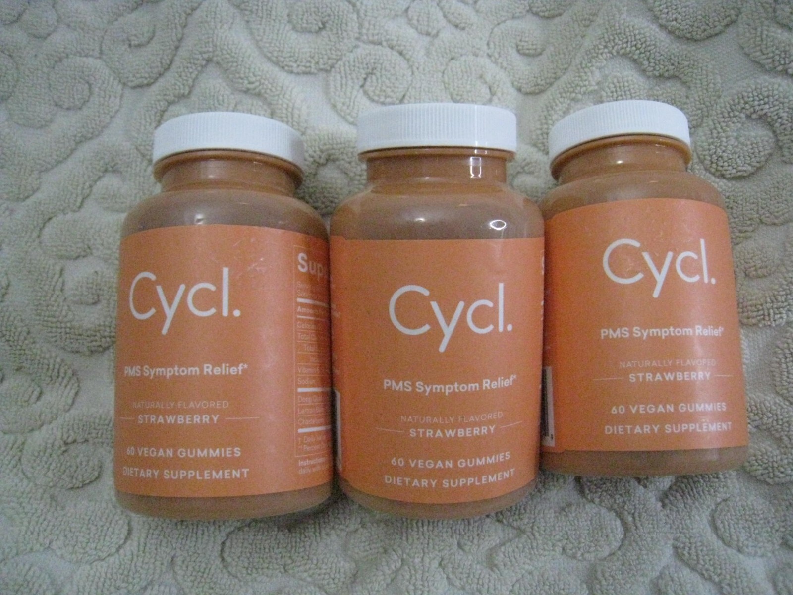 3x CYCL. Cycl PMS Symptom Relief 60 Vegan Gummies EXP 07/2025 Strawberry $60