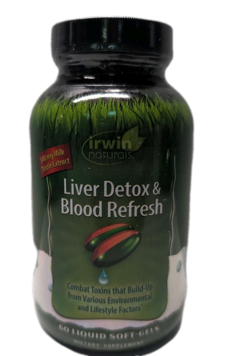 Liver Detox & Blood Refresh 60 Softgels By Irwin Naturals – 07/2026