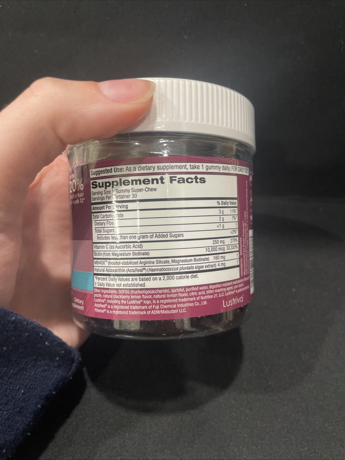 Purity Products MyBiotin ProClinical Gummies – Thicker Hair & Anti-Wrinkle 30 ct
