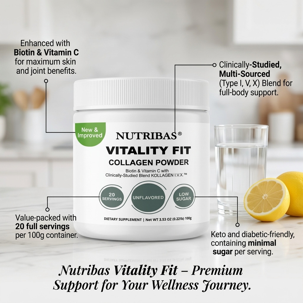 Protein with Collagen Peptides, with Vitamin C for Men Women, Health & Beauty