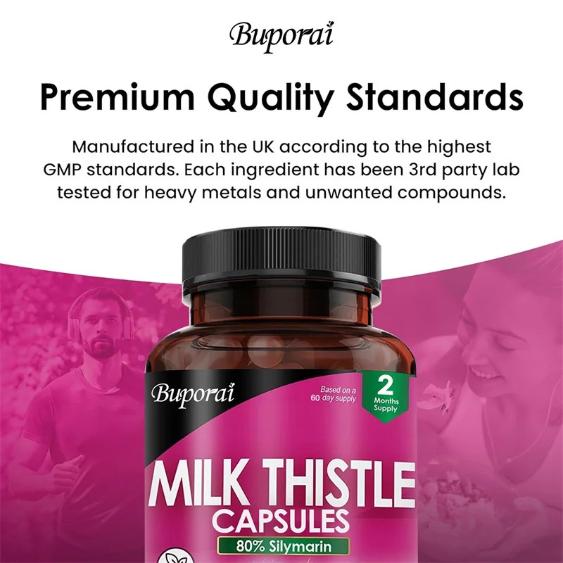 Milk Thistle 240pcs,Boosts Cellular Energy,Improve Liver Function,Fat Metabolism