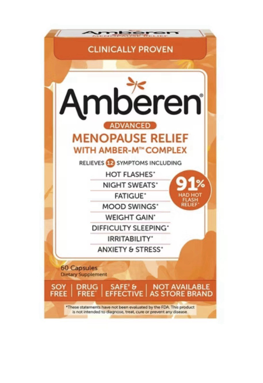 Amberen Menopause Relief Capsules 60-Count EXP 2027+