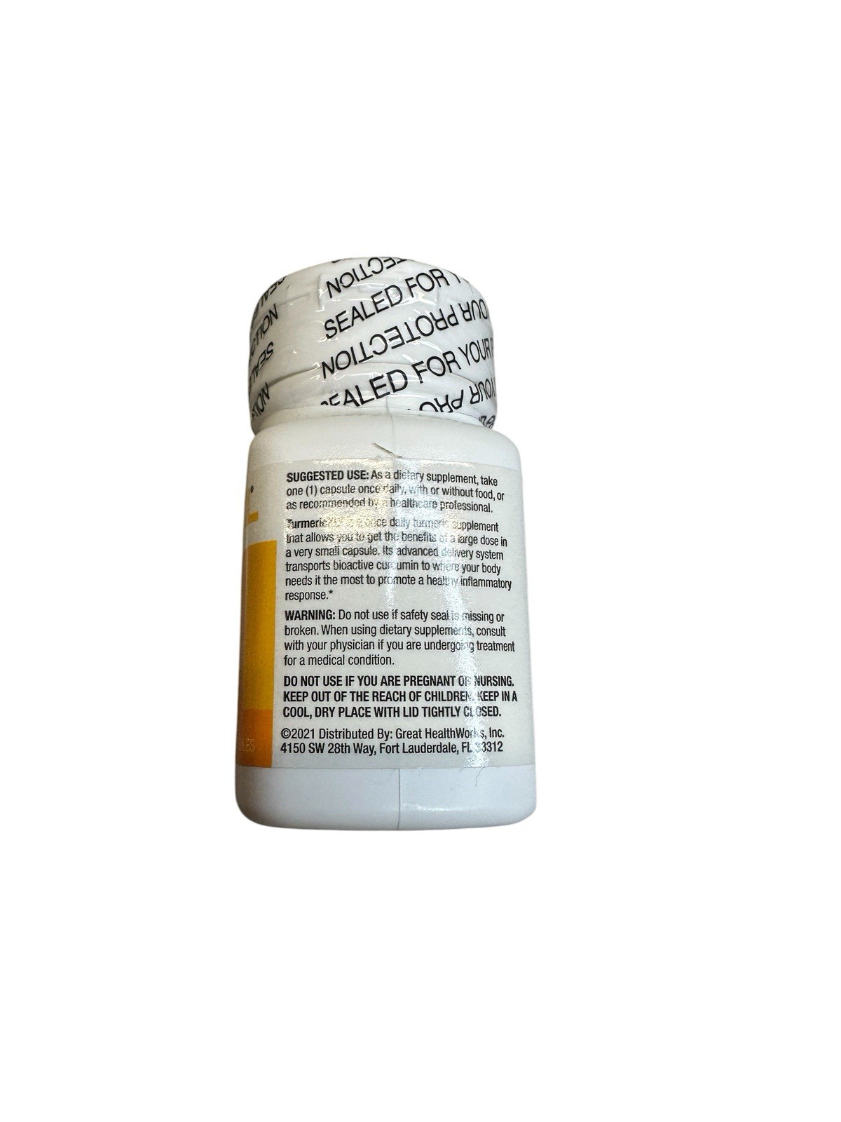 Turmeric XL by Great HealthWorks 30 Veggie Capsules Exp 2/2027 NEW FREE SHIPPING