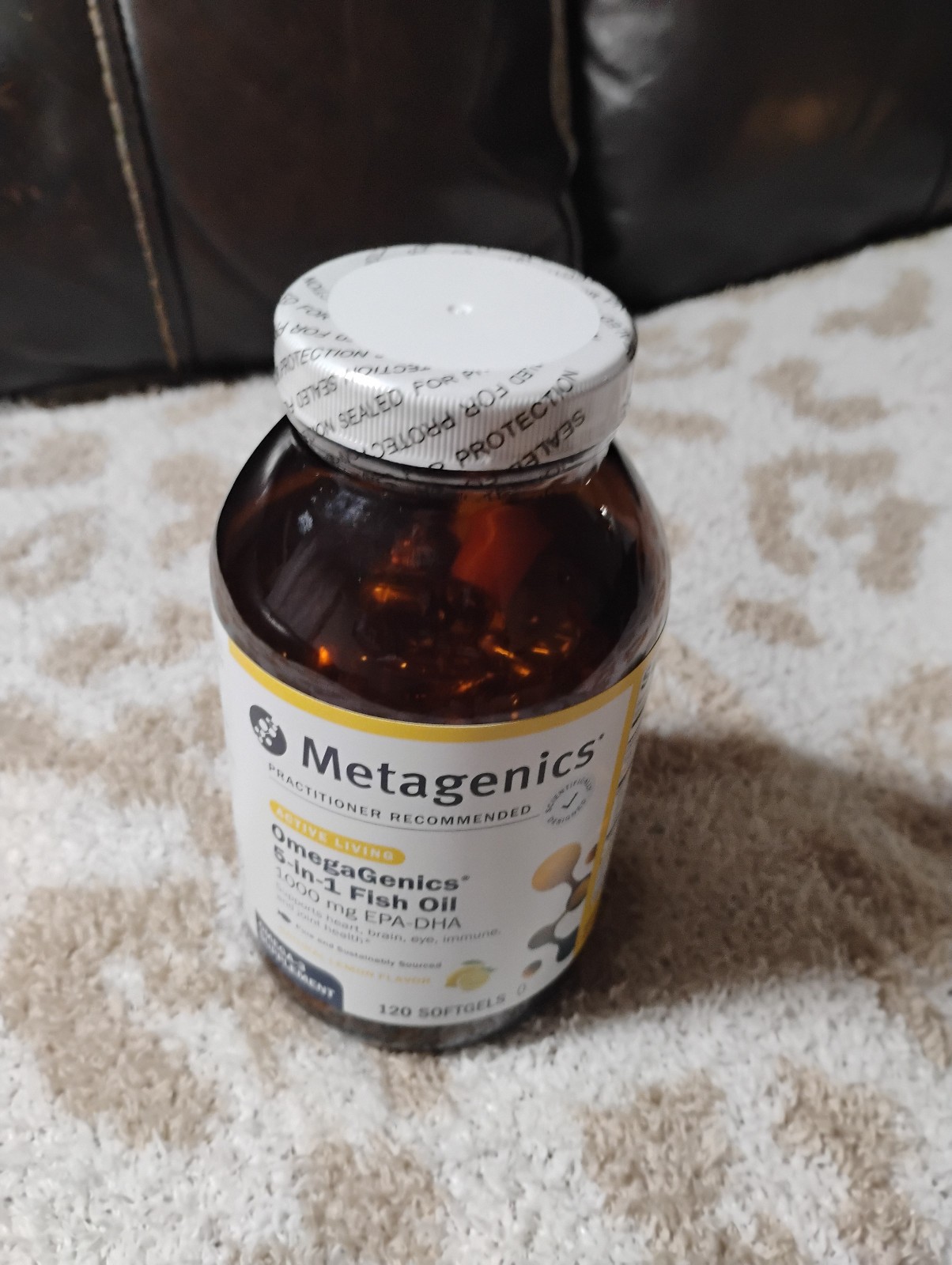 metagenics Sealed OmegaGenics 5-in-1 Fish Oil 1000Mg 120 Soft Gel Lemon Flavor