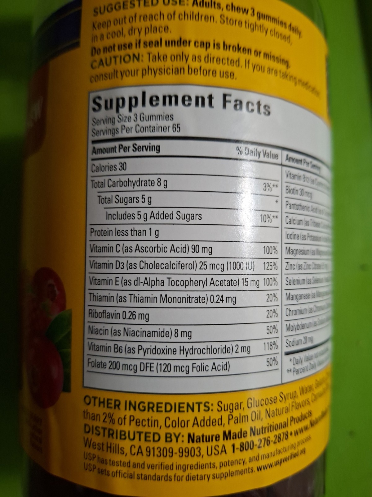 Nature Made Advanced Multi For Him Gummies 195 Ct Multivitamin Exp 05/2027